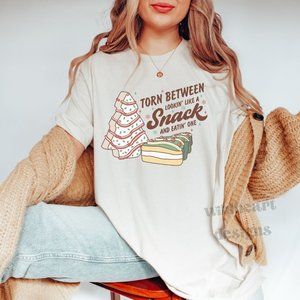 Torn Between Looking Like A Snack T-shirt, Funny Christmas Tee, Christmas Shirt